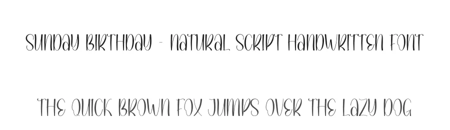 Sunday Birthday – Natural Script Handwritten Font by andikastudio — Display Font