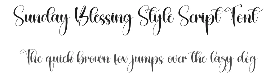 Sunday Blessing Style Script Font by creativeletter — Script Handwritten Font