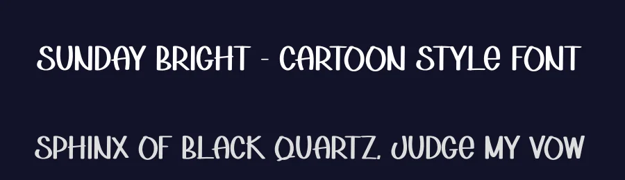 Sunday Bright – Cartoon Style Font by andikastudio — Display Font — thumbnail 2