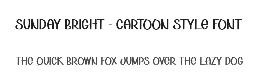 Sunday Bright – Cartoon Style Font by andikastudio — Display Font