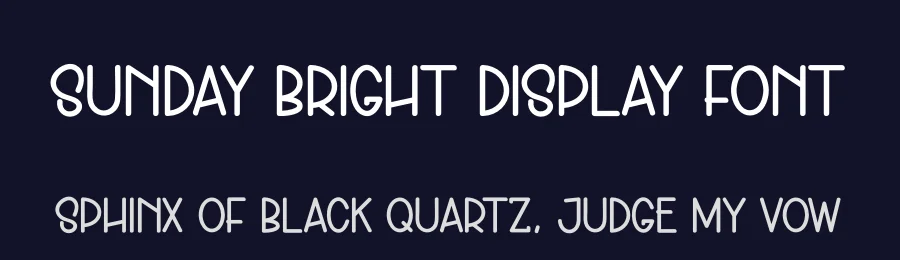 Sunday Bright Display Font by andikastudio — Display Font — thumbnail 2