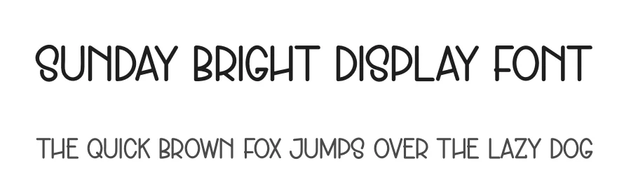 Sunday Bright Display Font by andikastudio — Display Font