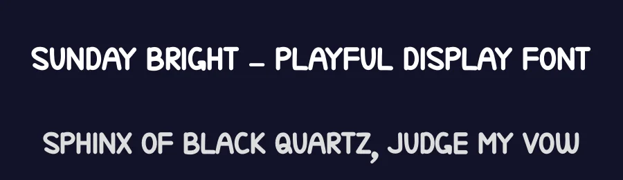 Sunday Bright – Playful Display Font by andikastudio — Display Font — thumbnail 2