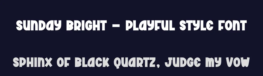 Sunday Bright – Playful Style Font by andikastudio — Display Font — thumbnail 2