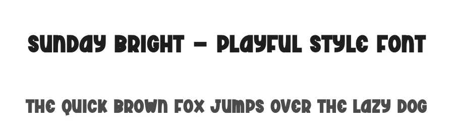 Sunday Bright – Playful Style Font by andikastudio — Display Font