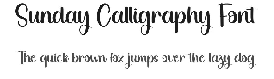 Sunday Calligraphy Font by creativeletter — Script Handwritten Font