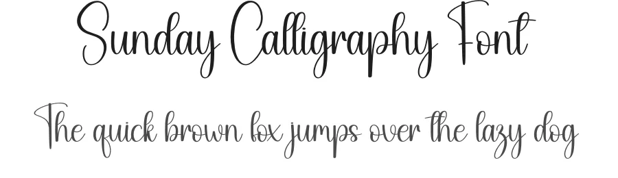 Sunday Calligraphy Font by creativeletter — Script Handwritten Font