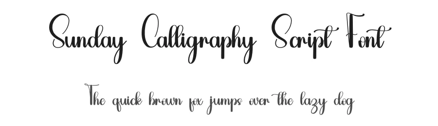 Sunday Calligraphy Script Font by inermediaSTUDIO — Script Handwritten Font