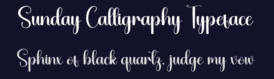Sunday Calligraphy Typeface by creativeletter — Script Handwritten Font — thumbnail 2