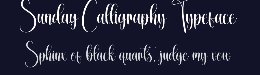Sunday Calligraphy Typeface by creativeletter — Script Handwritten Font — thumbnail 2