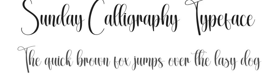 Sunday Calligraphy Typeface by creativeletter — Script Handwritten Font