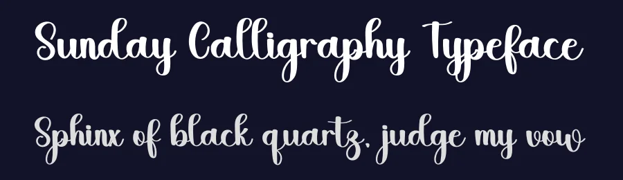 Sunday Calligraphy Typeface by freshtypeink — Script Handwritten Font — thumbnail 2