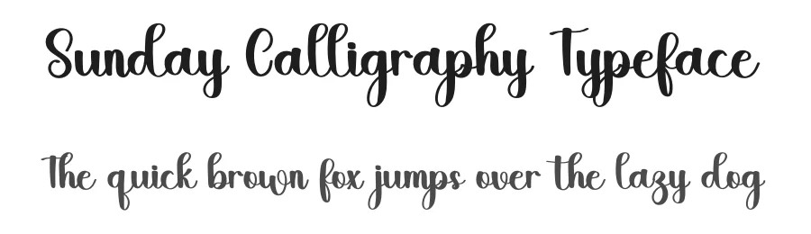 Sunday Calligraphy Typeface by freshtypeink — Script Handwritten Font