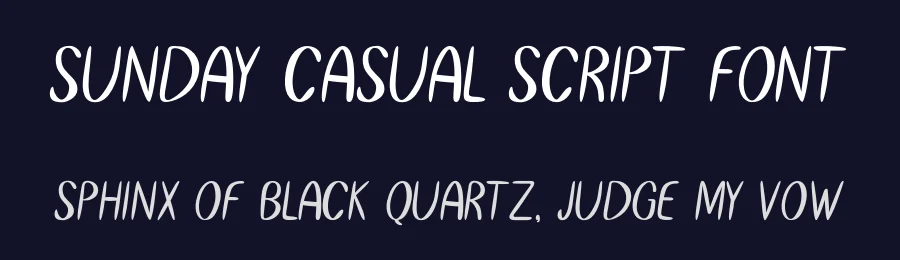 Sunday Casual Script Font by imamfathoni0 — Display Font — thumbnail 2