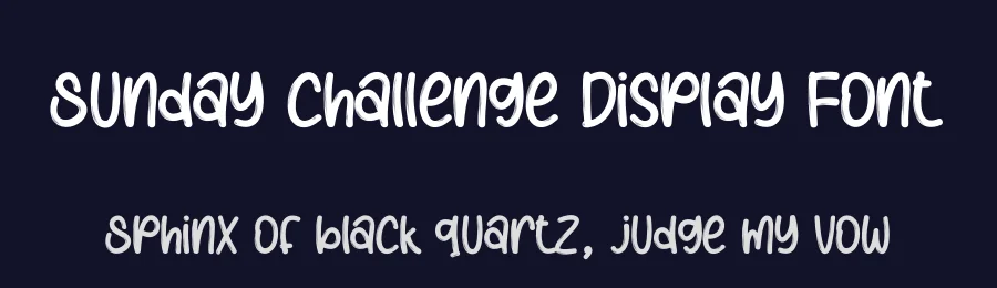 Sunday Challenge Display Font by creativeletter — Display Font — thumbnail 2