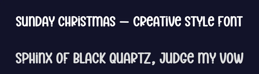 Sunday Christmas – Creative Style Font by creativeletter — Display Font — thumbnail 2