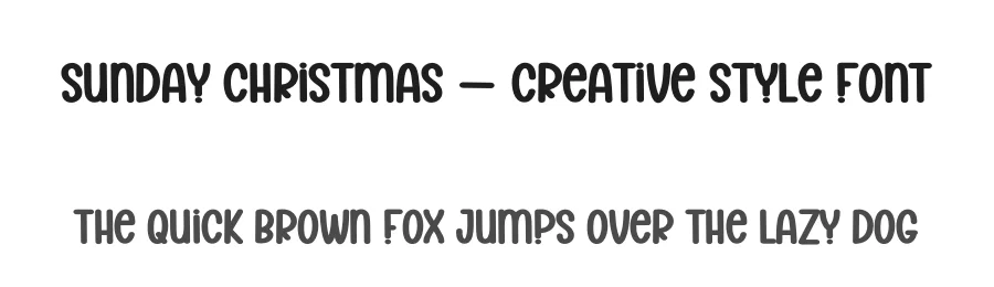 Sunday Christmas – Creative Style Font by creativeletter — Display Font