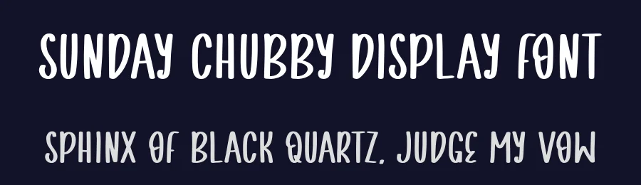 Sunday Chubby Display Font by Craftedtype — Decorative Font — thumbnail 2