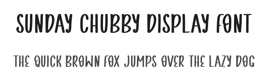 Sunday Chubby Display Font by Craftedtype — Decorative Font
