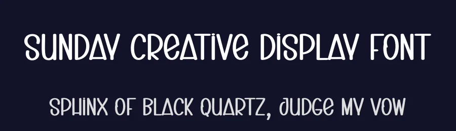 Sunday Creative Display Font by creativeletter — Display Font — thumbnail 2