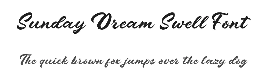 Sunday Dream Swell Font by Imaginatype — Script Handwritten Font