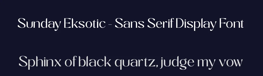Sunday Eksotic – Sans Serif Display Font by timelesstype.co — Sans Serif Font — thumbnail 2