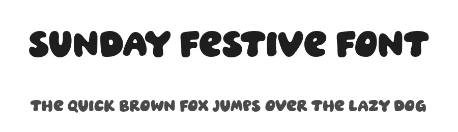 Sunday Festive Font by keithzo — Display Font