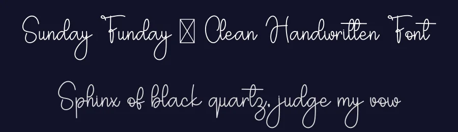 Sunday Funday – Clean Handwritten Font by freshtypeink — Script Handwritten Font — thumbnail 2