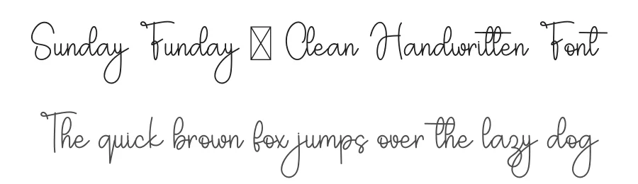 Sunday Funday – Clean Handwritten Font by freshtypeink — Script Handwritten Font