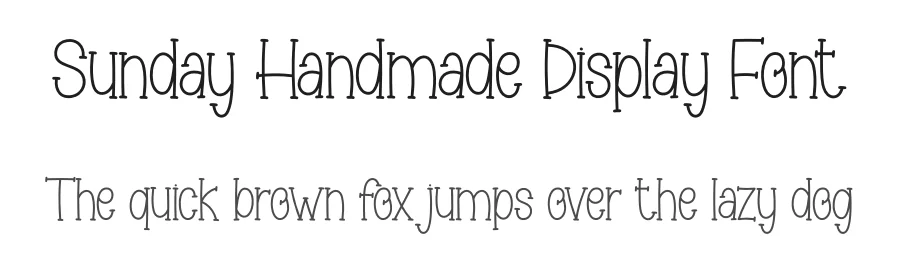 Sunday Handmade Display Font by creativeletter — Script Handwritten Font