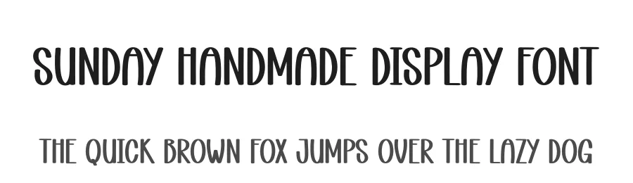 Sunday Handmade Display Font by andikastudio — Display Font