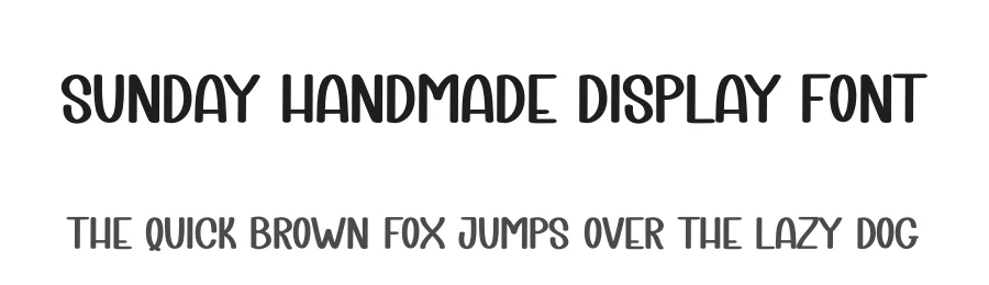 Sunday Handmade Display Font by creativeletter — Display Font