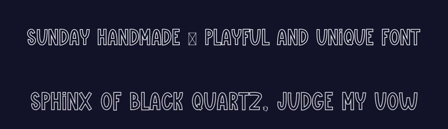 Sunday Handmade – Playful And Unique Font by freshtypeink — Display Font — thumbnail 2