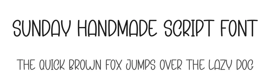 Sunday Handmade Script Font by creativeletter — Script Handwritten Font