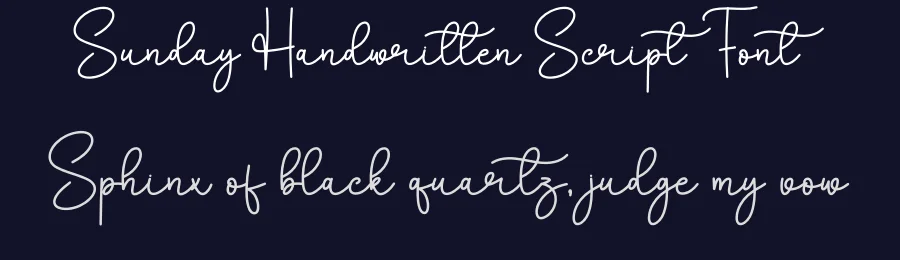 Sunday Handwritten Script Font by creativeletter — Script Handwritten Font — thumbnail 2