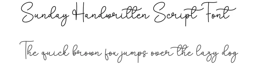 Sunday Handwritten Script Font by creativeletter — Script Handwritten Font