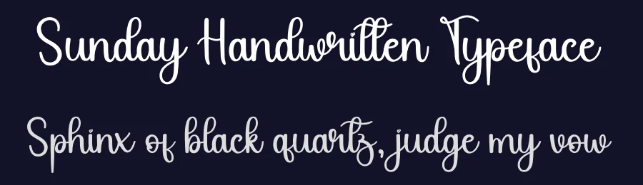 Sunday Handwritten Typeface by andikastudio — Script Handwritten Font — thumbnail 2