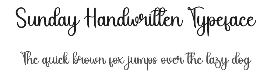 Sunday Handwritten Typeface by andikastudio — Script Handwritten Font