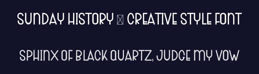 Sunday History – Creative Style Font by freshtypeink — Display Font — thumbnail 2