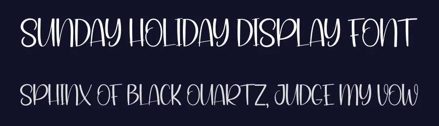 Sunday Holiday Display Font by andikastudio — Display Font — thumbnail 2