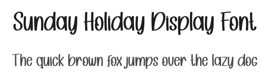 Sunday Holiday Display Font by creativeletter — Display Font