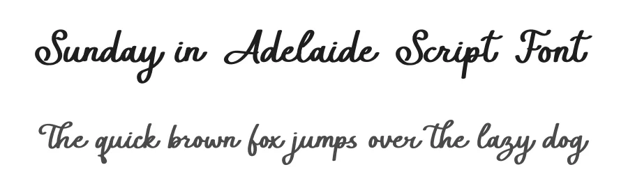 Sunday in Adelaide Script Font by ReyreyBlue — Script Handwritten Font