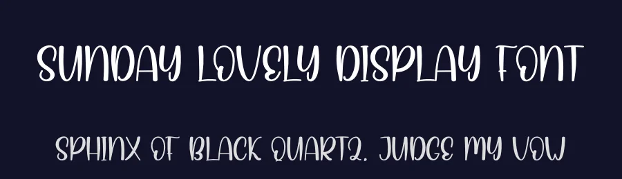 Sunday Lovely Display Font by creativeletter — Display Font — thumbnail 2