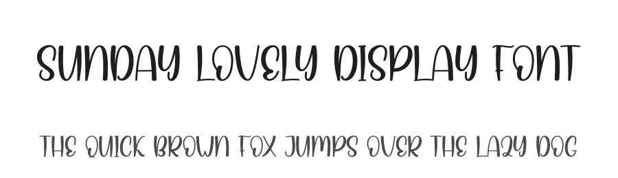 Sunday Lovely Display Font by creativeletter — Display Font