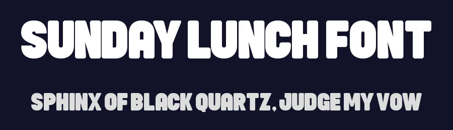 Sunday Lunch Font by Almairatype — Display Font — thumbnail 2