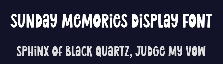 Sunday Memories Display Font by Keithzo — Display Font — thumbnail 2