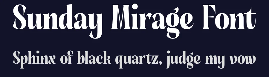 Sunday Mirage Font by timelesstype.co — Display Font — thumbnail 2