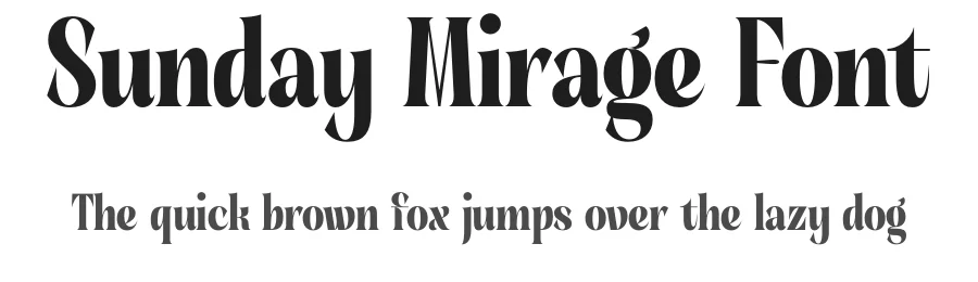 Sunday Mirage Font by timelesstype.co — Display Font