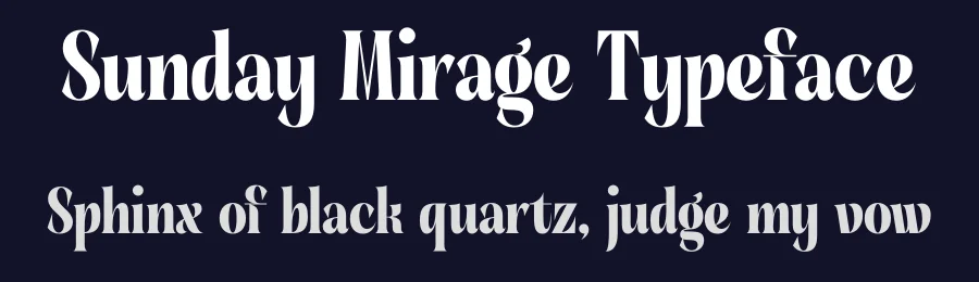 Sunday Mirage Typeface by timelesstype.co — Display Font — thumbnail 2