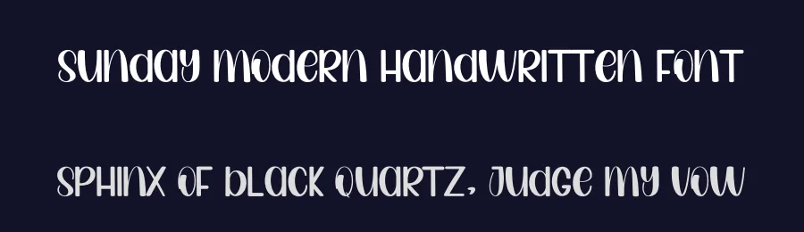 Sunday Modern Handwritten Font by inermediaSTUDIO — Display Font — thumbnail 2